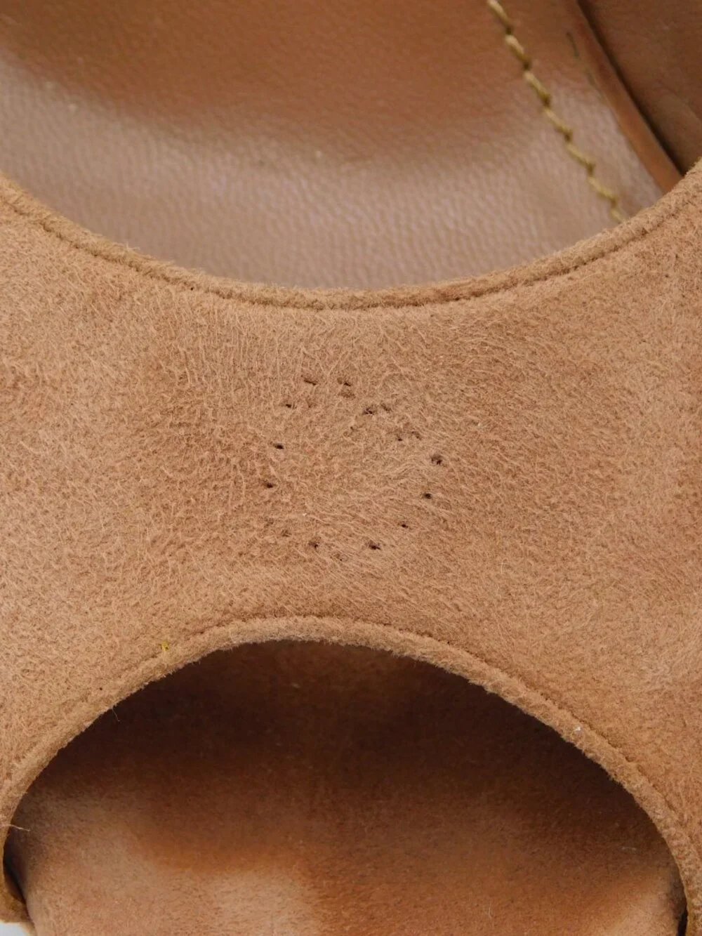 Saint Laurent YSL Open Toe Thorn Heel Tan Suede High Heel Sandals | GUC | 37 US